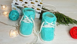 Ботиночки для малышей спицами/ Подробный МК часть1