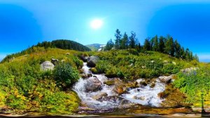 Водопад - VR relax 360° 5K Video - Белый шум