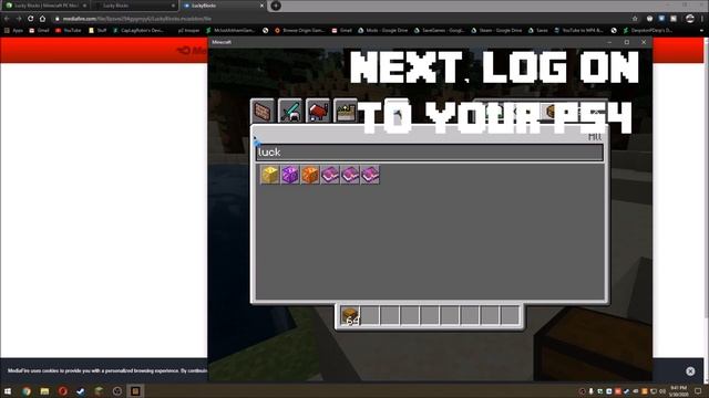 Minecraft PS4 Bedrock Edition - How to Install Lucky Blocks Mod смотреть онлайн