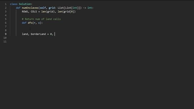 Number of Enclaves - Leetcode 1020 - Python смотреть онлайн