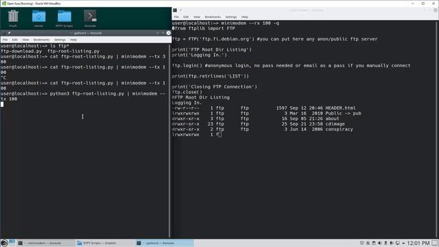 Python FTP Root Listing - Minimodem смотреть онлайн