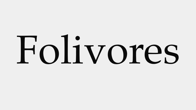 How to Pronounce Folivores смотреть онлайн