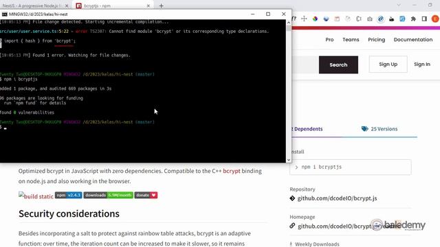 Nest JS Tutorial Indonesia #27 - Bcrypt Password смотреть онлайн