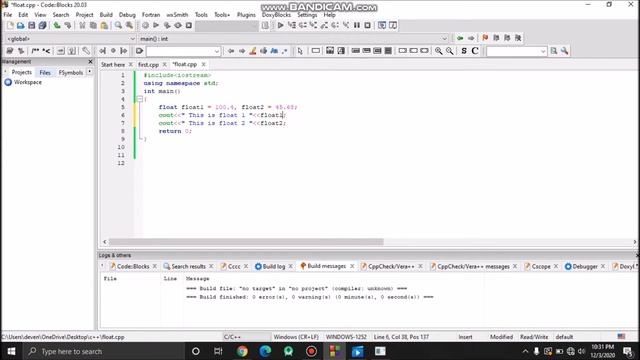 C++ Tutorial 3 Float Variable смотреть онлайн