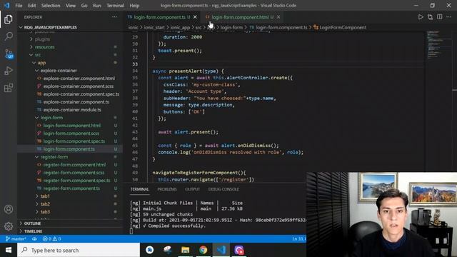 IONIC: Displaying Toast and Alert messages смотреть онлайн