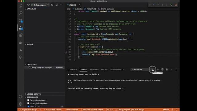 How to debug Google Cloud Functions in Visual Studio Code смотреть онлайн