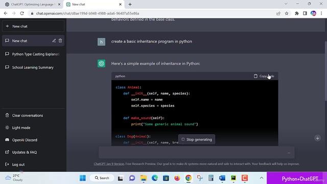 28 - Exploring Inheritance with ChatGPT AI Assistance: Python Programming Mastery смотреть онлайн
