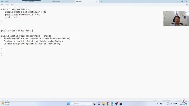 Java SE: static method using a static variable, static block, constructor call sequence смотреть онлайн