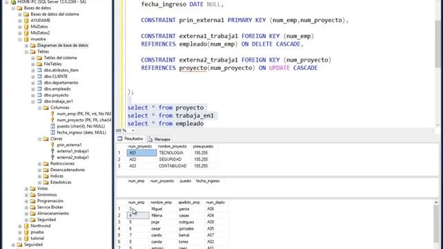 Creación tablas CASCADE ON DELETE ON UPDATE - SQL Server Management Studio - Parte 18 смотреть онлайн