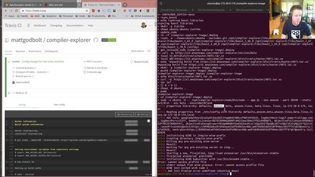 Live Stream: hacking on de-dockering Compiler Explorer смотреть онлайн