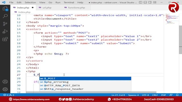 27 PHP Isset Functions | PHP Complete Course | PHP Tutorials For Beginners In Urdu @RahberAcademy смотреть онлайн