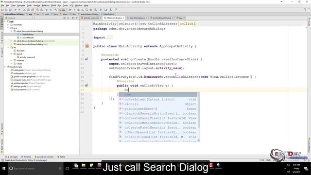 Android Development Tutorial - Search Dialog смотреть онлайн