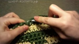 Ленивый жаккард крючком. Ковер из шнура в технике "ленивый жаккард"