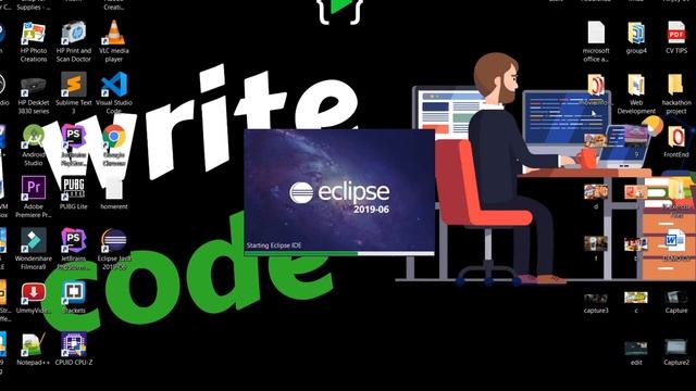 Installing Eclipse IDE and running First Java Code! смотреть онлайн
