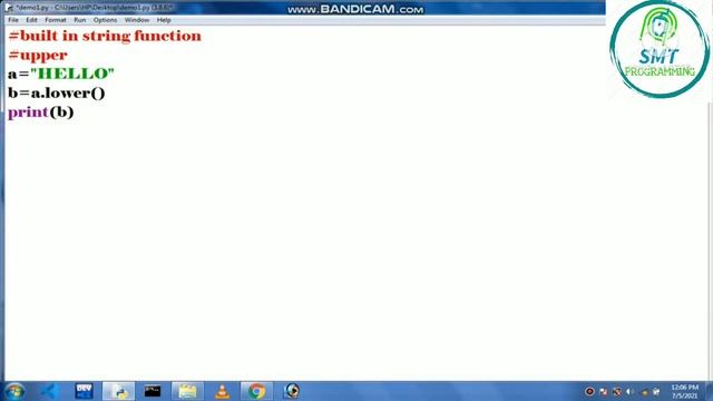 PYTHON BUILT-IN STRING FUNCTION IN TAMIL | PYTHON TUTORIAL | SMT PROGRAMMING смотреть онлайн
