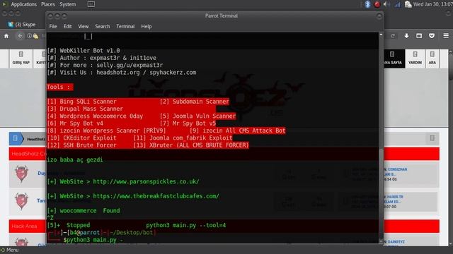 EXPMAST3R ALL IN ONE BOT [DRUPAL , JOOMLA , PRESTASHOP , WORDPRES SCANNER] смотреть онлайн