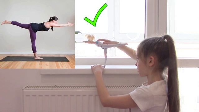 ЙОГА ЧЕЛЛЕНДЖ для двоих: кукла БАРБИ против НАТАШИ! смотреть онлайн