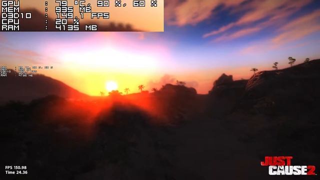 Just Cause 2 | GTX 1060 | AMD FX-8350 | 1080p | Benchmark смотреть онлайн