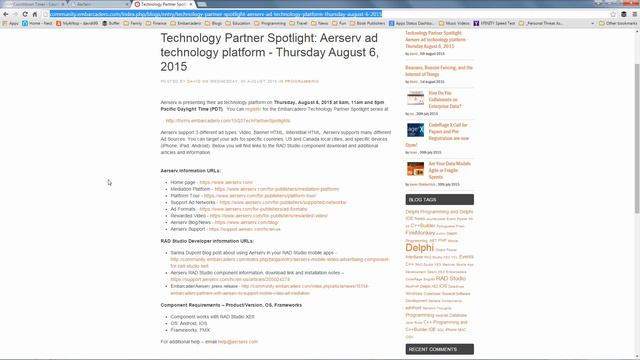 Embarcadero Technology Partner Spotlight - Aerserv ad mediation platform смотреть онлайн