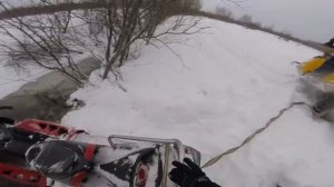 Утопили снегоход