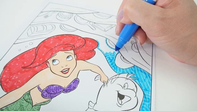 Little Mermaid Ariel Magic Coloring Book with Magic Markers смотреть онлайн