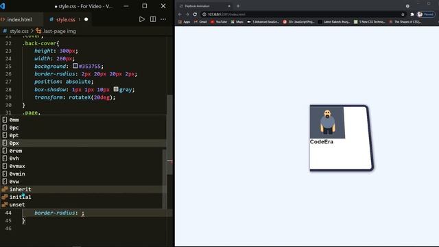 Tutorial on Flip Book Animation using Pure CSS | Transition Effect | Codeera смотреть онлайн
