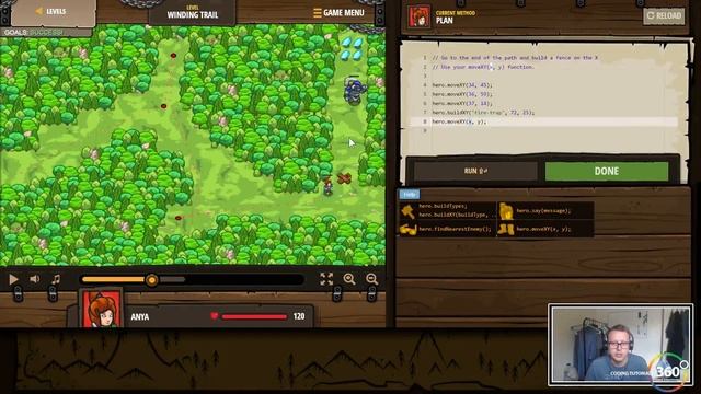 CodeCombat Backwoods Forest: Defends of Plainswood, Winding Trail and Patrol Buster смотреть онлайн