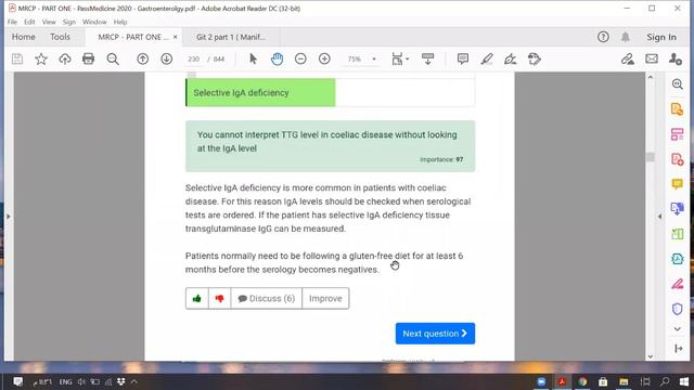 #MRCP - PART ONE#PASSMEDICINE 2020 GIT 16