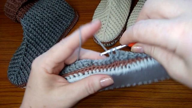 Домашние Тапочки на основе войлочной стельки.Crochet slippers смотреть онлайн