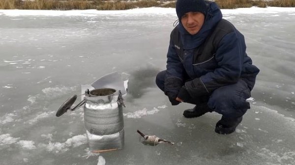 Ловля живца на косынку зимой!!!!