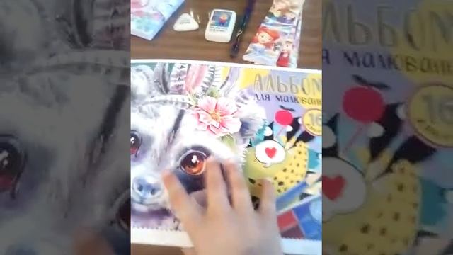 Показываю альбом для рисования и ластики и блокнотик и закладочки! смотреть онлайн