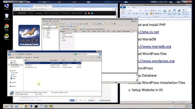 WordPress - Install Using MariaDB on IIS Windows Server Step by Step смотреть онлайн