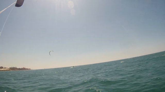 Kitesurfing with North wind in Laguava, Rmeileh, Lebanon - SJCAM SJ8 Pro смотреть онлайн