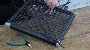 Урок плетения из искусственного ротанга узор "Шахматка"