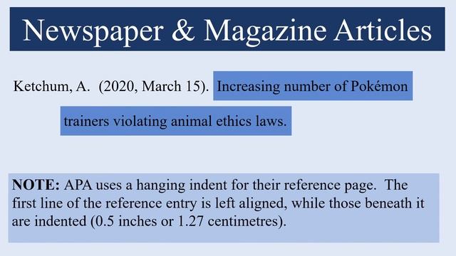 How to reference a Magazine/Newspaper Article: APA Seventh Edition смотреть онлайн