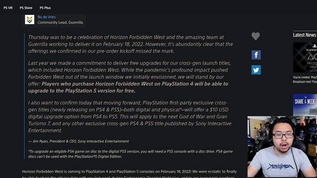 Sony Backtrack Decision To Lock PS5 Upgrade For Horizon Forbidden West Behind Expensive Editions смотреть онлайн