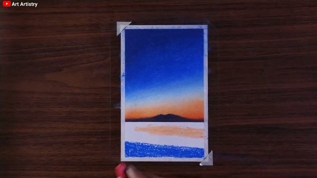 Easy Soft Pastels Drawing for beginners/ Sunset Sky/ River Reflection Scenery - Art Artistry смотреть онлайн