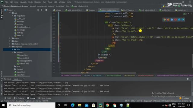 Delete Student (Backend) | Python Tutorial | Python Django | Django | Django Projects| Hindi смотреть онлайн