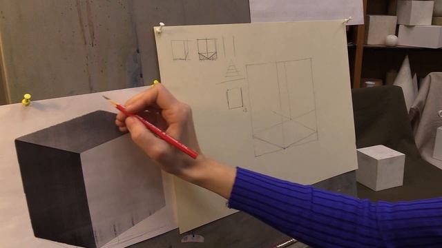 Рисуем вместе | Построение куба с Марией Борисовной Строгановой смотреть онлайн