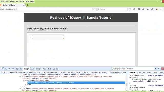 Real use of jQuery - Spinner Widget (Part-27) смотреть онлайн