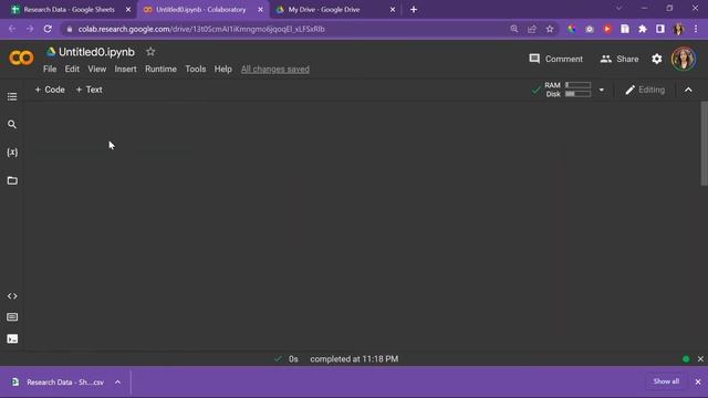 How to upload & read Google Sheet Data to Google Colaboratory? (With CSV & XLSX filetypes). смотреть онлайн