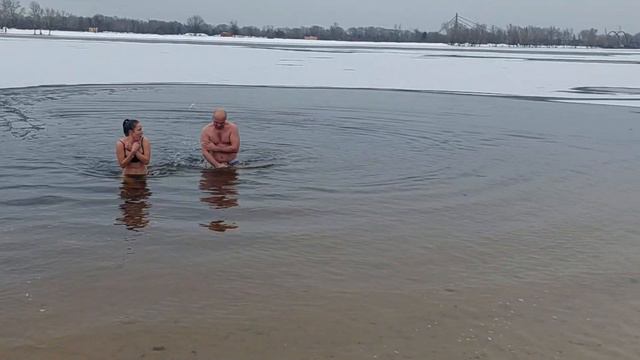 ICE HOLE BATHING COLD WATER #15 | SWIMMING WINTER | EPIPHANY BAPTISM 6.01.2024 #bathing #epiphany