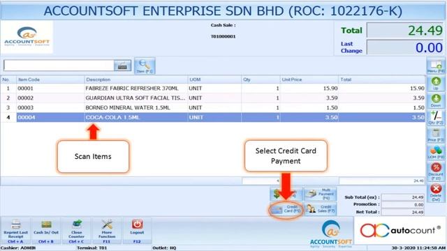 AutoCount POS - Credit Card Payment смотреть онлайн