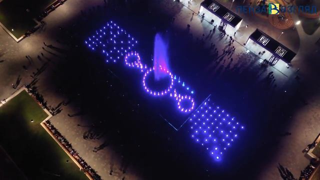 Аэросъемка танцующего фонтана в Пензе. Часть 3. Октябрь 2020 смотреть онлайн