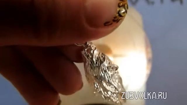 Воющий волк навершие серебро для волчьего клыка от zubvolka.ru смотреть онлайн