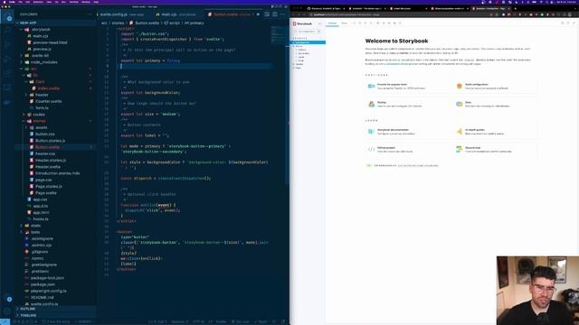SvelteKit using TS, and Storybook setup смотреть онлайн