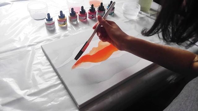 Acrylic Ink & Abstract Art: Draw a Mountains смотреть онлайн