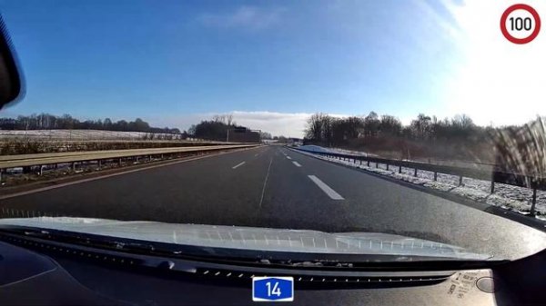 Road Trip - Driving on the Autobahn 14 in Germany [FULL HD|2K|NATURAL SOUND]