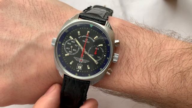 Видеообзор на новый хронограф Полет Штурманские 3133 1 Московского часового завода 1990-х годов