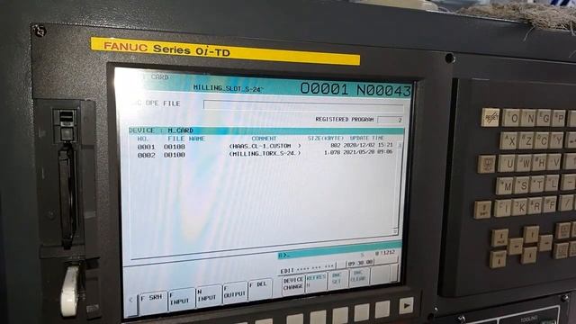 Работа с картой памяти COMPACT FLASH (FANUC)